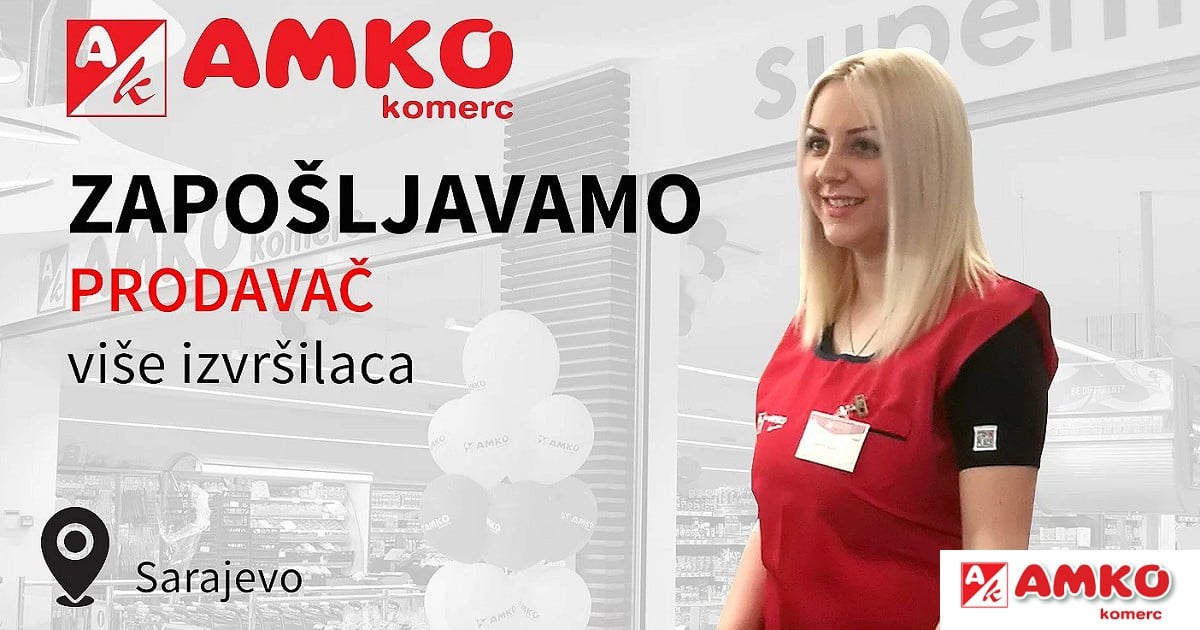 Prodavač m ž Amko komerc Klix Posao