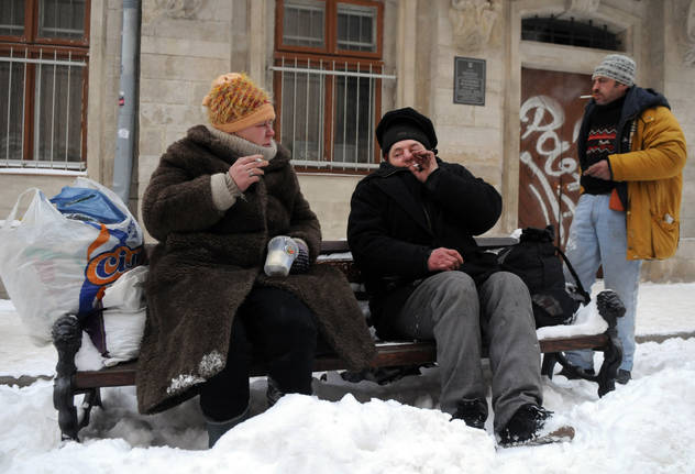 Beskućnici najčešće žrtve hladnoće (Foto: AFP)