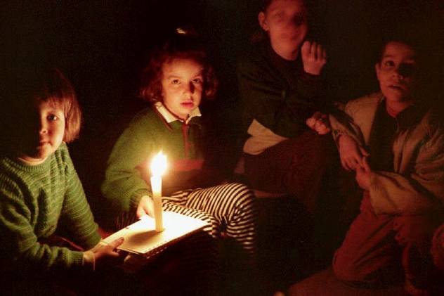 31st  May 1993.  Age: Children with special needs shelter and a candlelight (Photo: AFP)