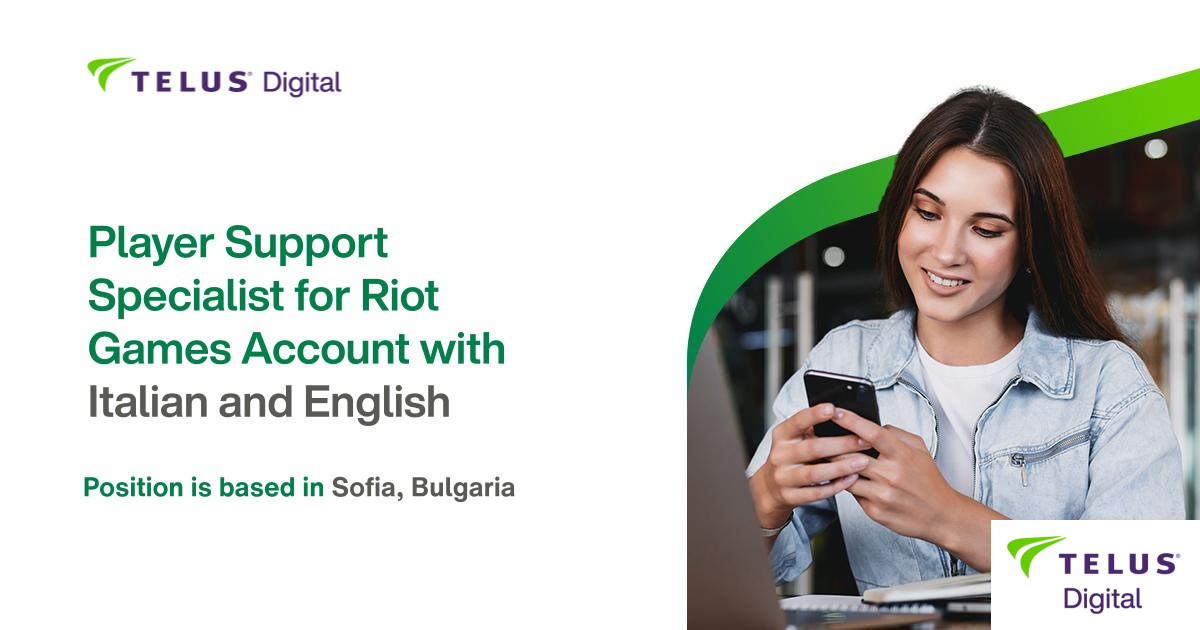 Player Support Specialist for Riot Games Account with Italian and ...