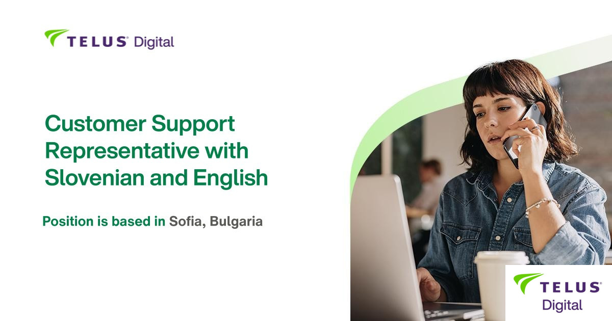 Customer Support Representative with Slovenian and English (m/f)