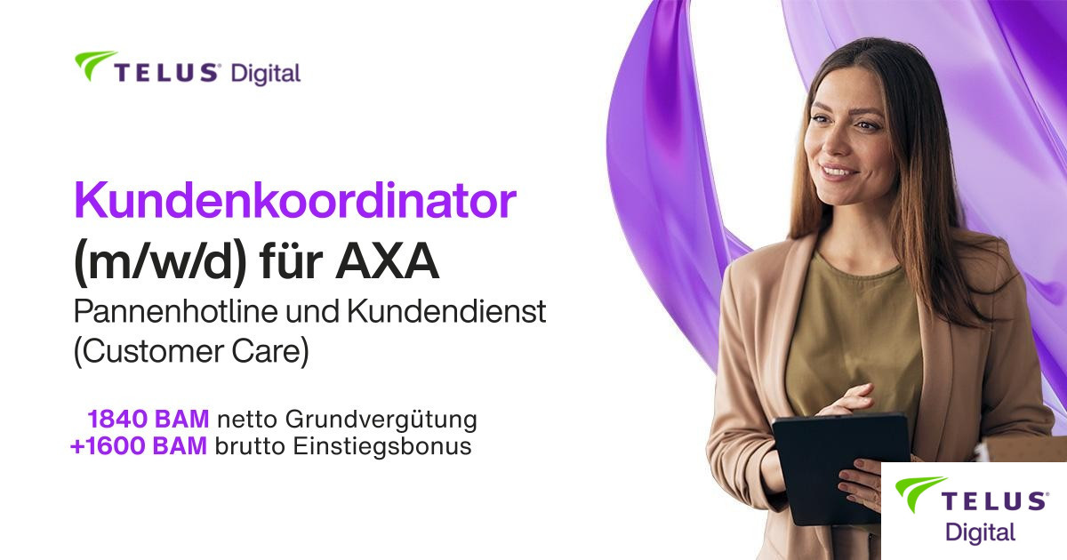 Home Office Kundenberater (m/w/d) für AXA | Pannenhotline und Kundendienst (CC)