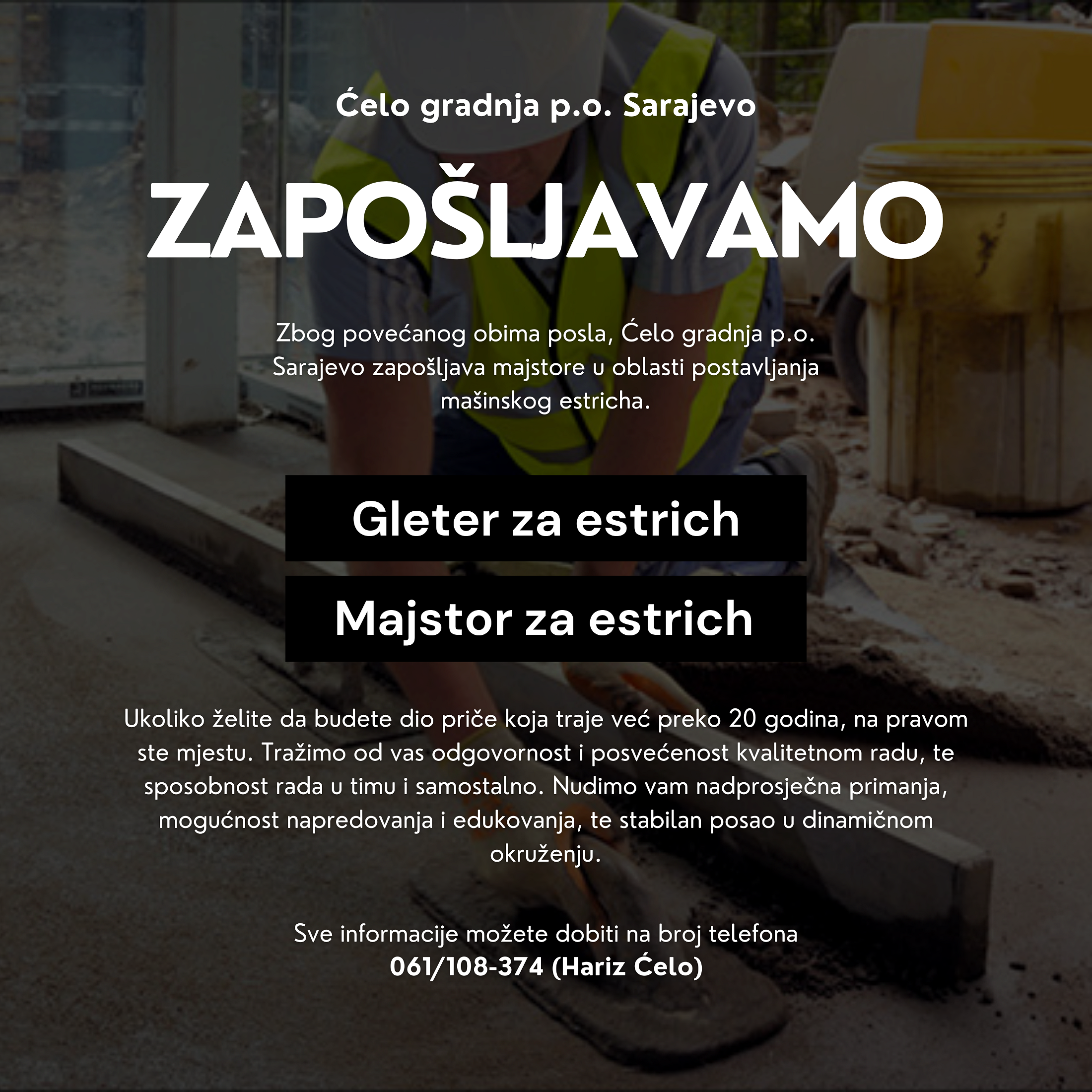 Gleter za estrich (m)