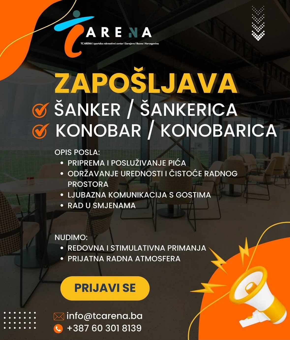 Konobar  - Šanker (m/ž)