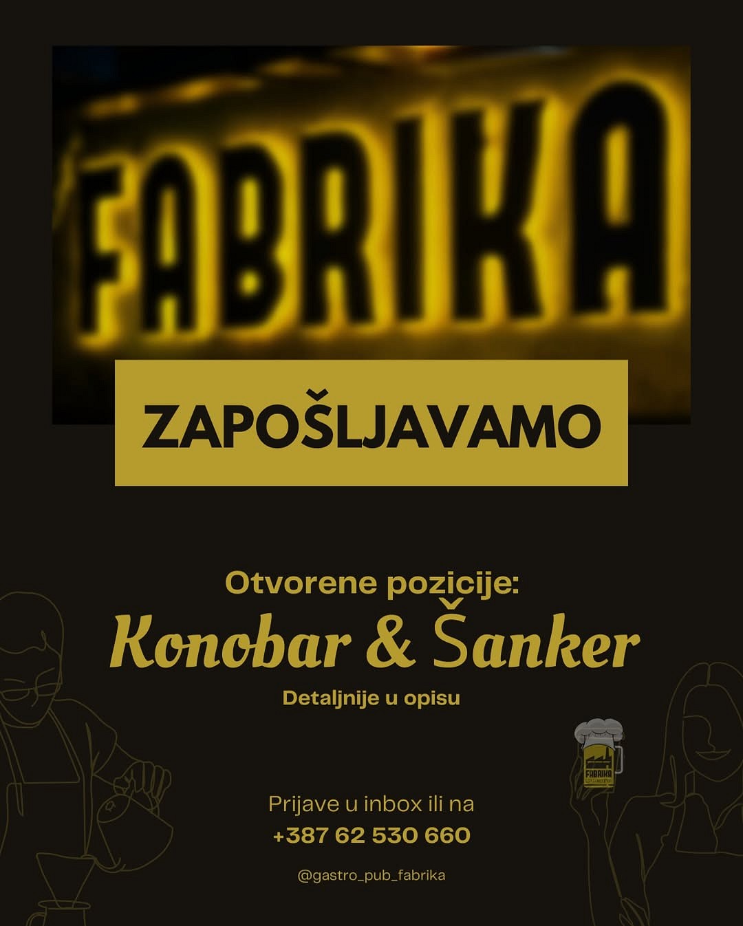 Konobar - Šanker (m/ž)