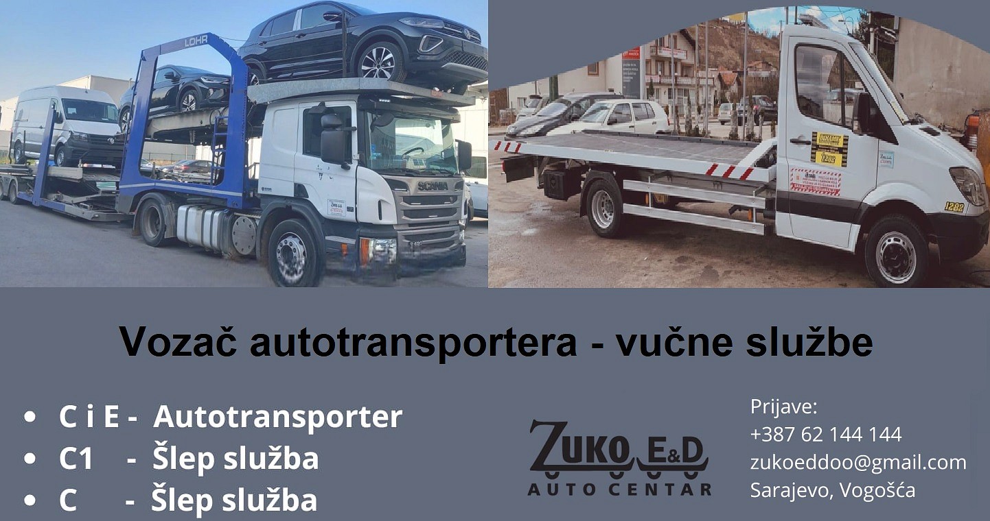 Vozač autotransportera - vučne službe (m/ž)