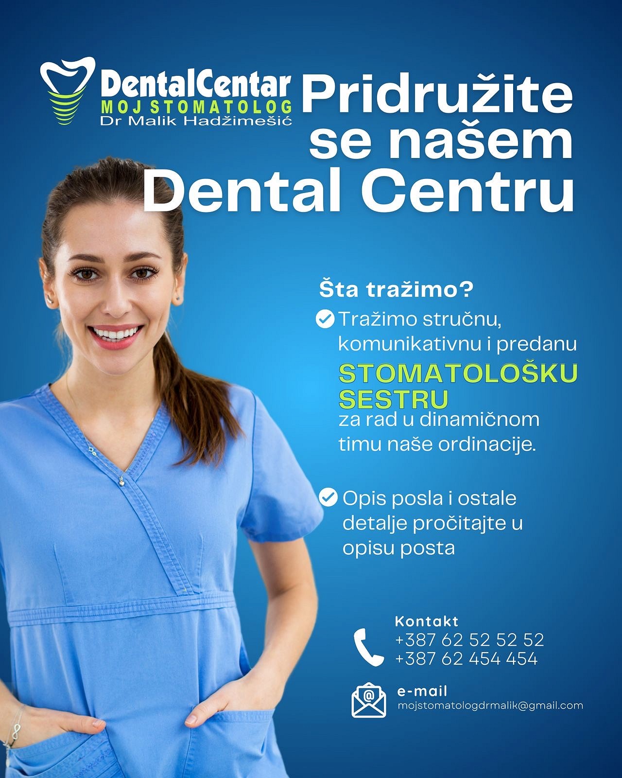 Stomatološka sestra (ž)
