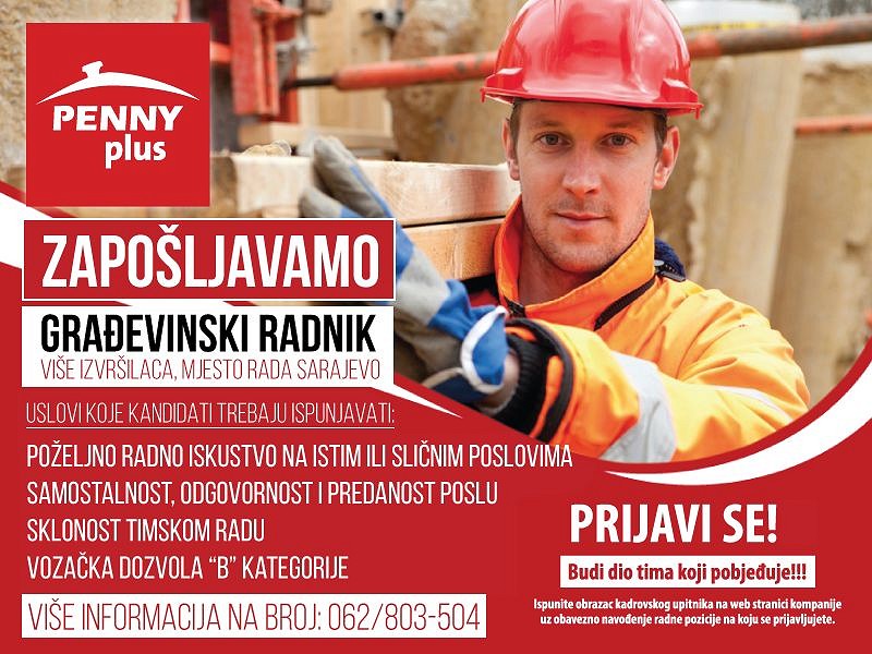 Građevinski radnik (m/ž)