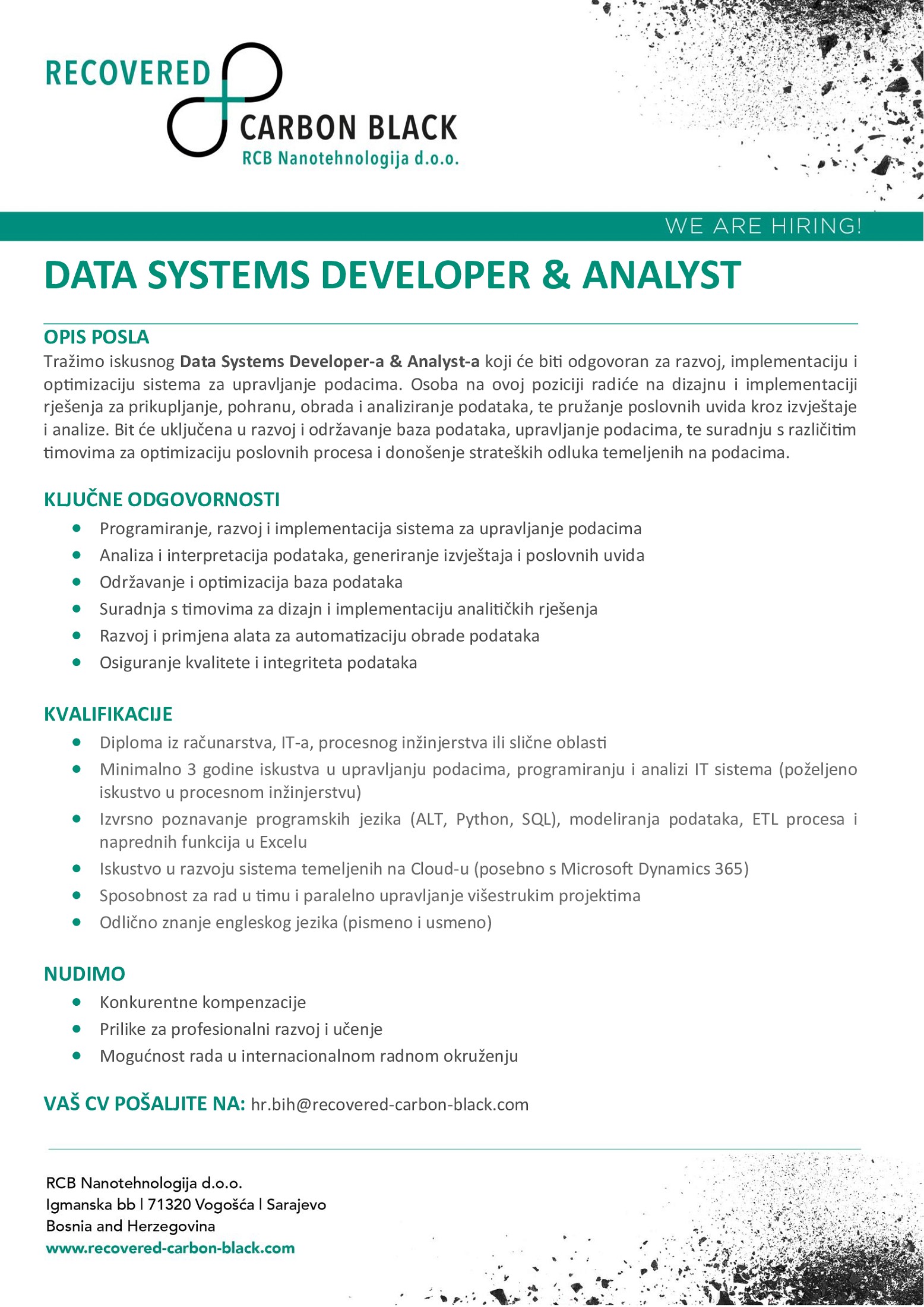 Data Systems Developer & Analyst (m/f)