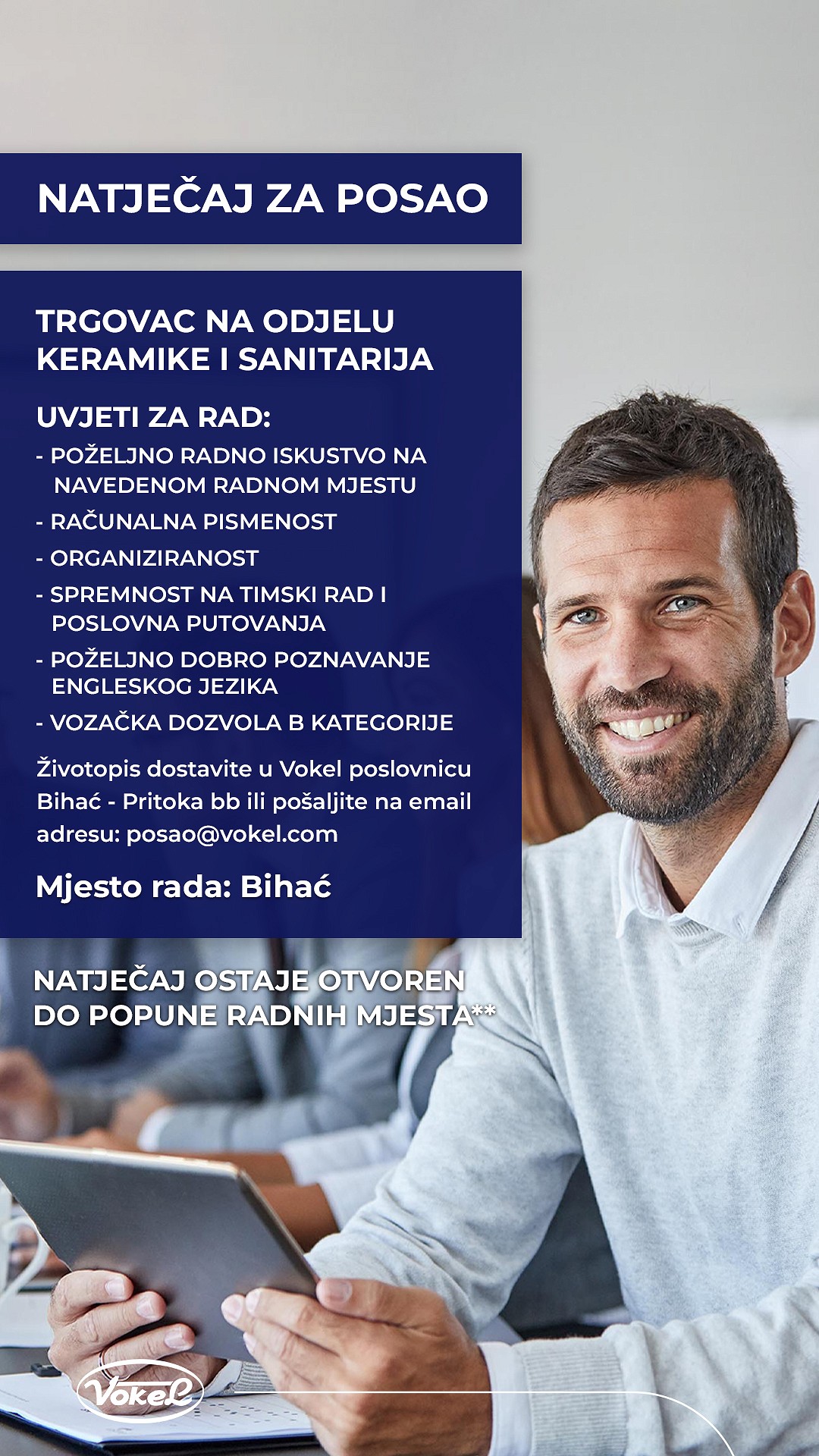 Trgovac na odjelu keramičkih pločica i opreme za kupaonice (m/ž)