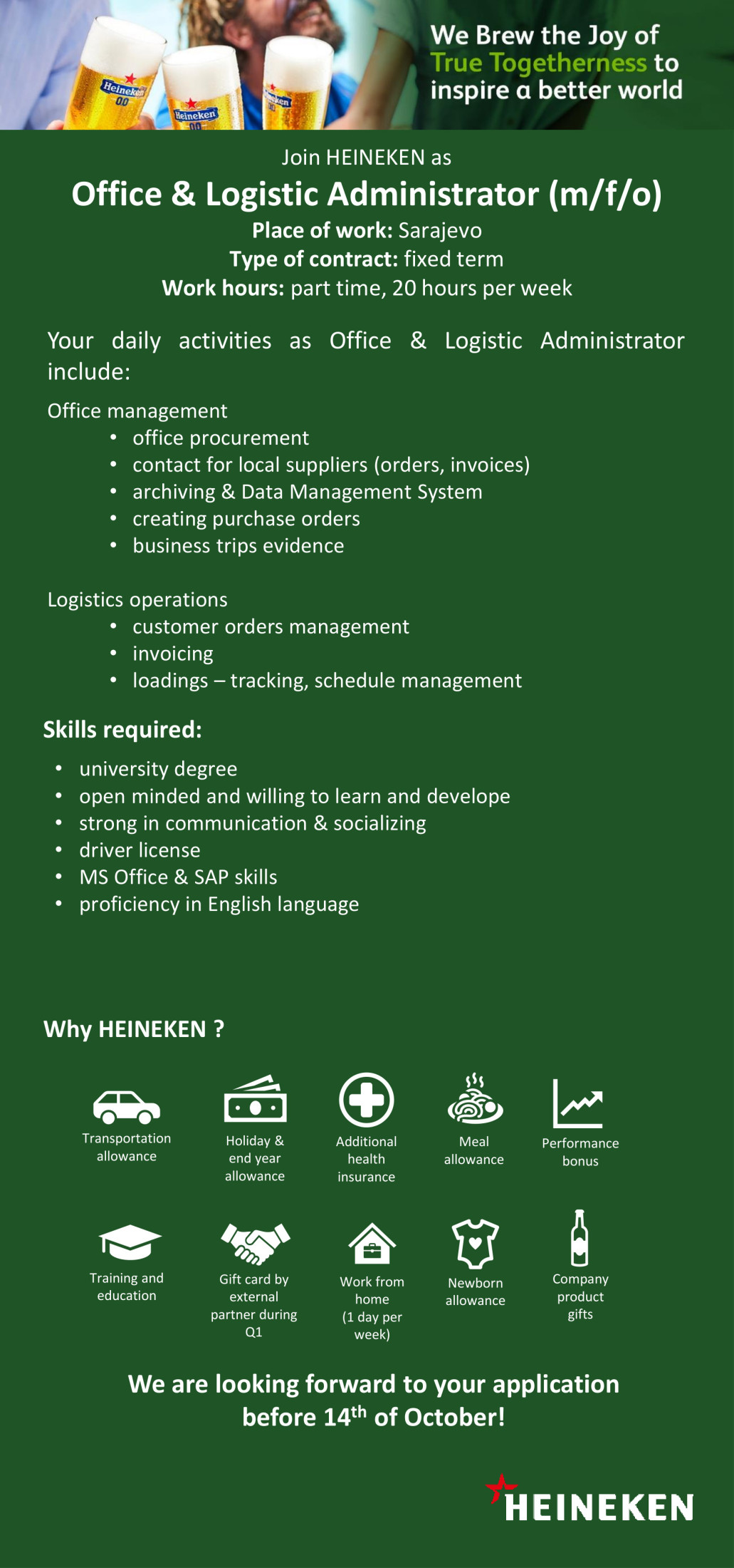 Office & Logistics Administrator (m/f/o)