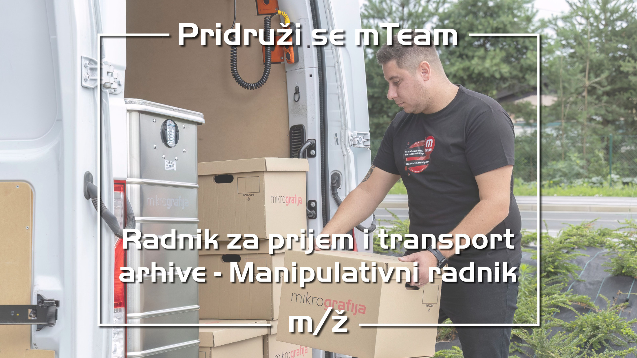 Radnik za prijem i transport arhive - Manipulativni radnik (m/ž)