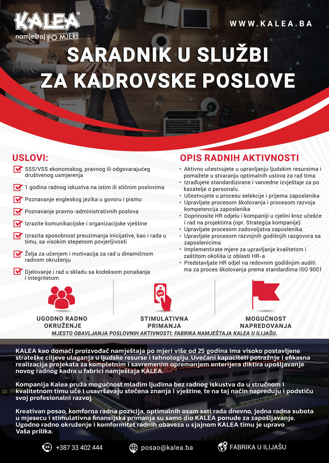 Saradnik u službi za kadrovske poslove (m/ž)