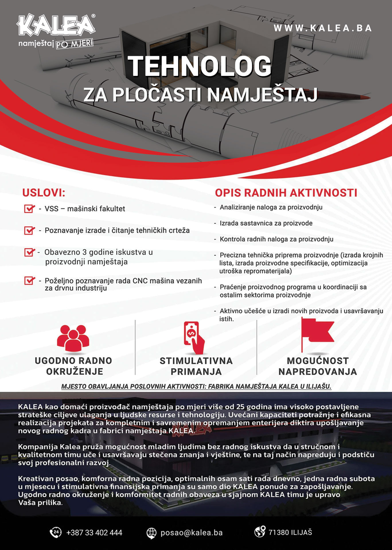 Tehnolog za pločasti namještaj (m/ž)
