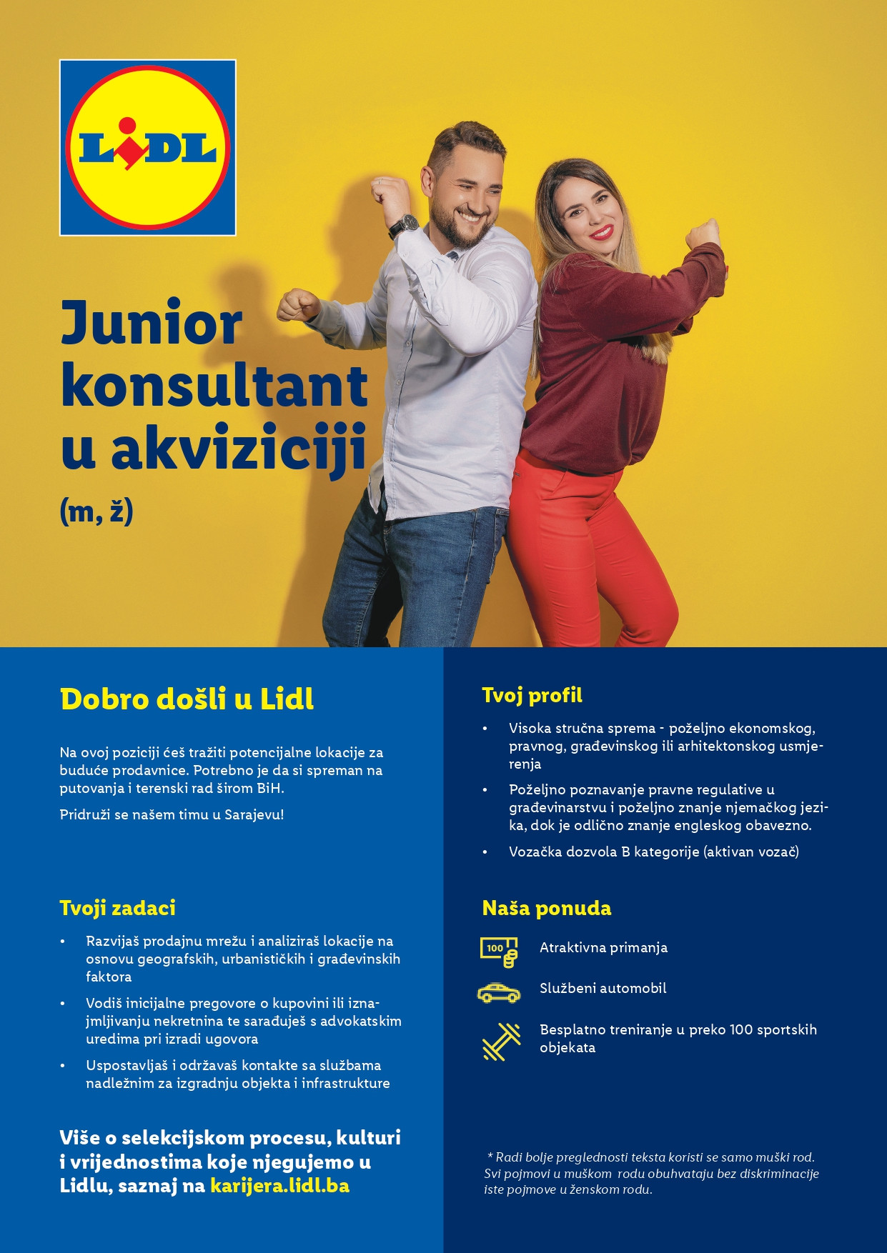 Junior konsultant u odjelu akvizicije (m/ž)