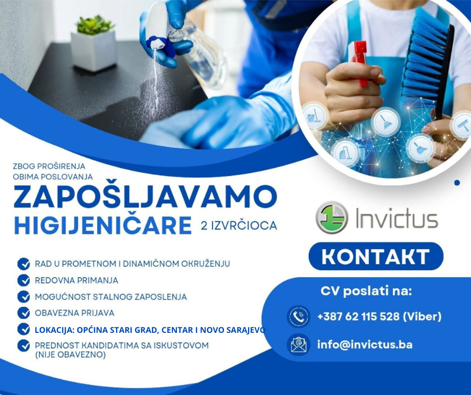 Higijeničarka (m/ž)