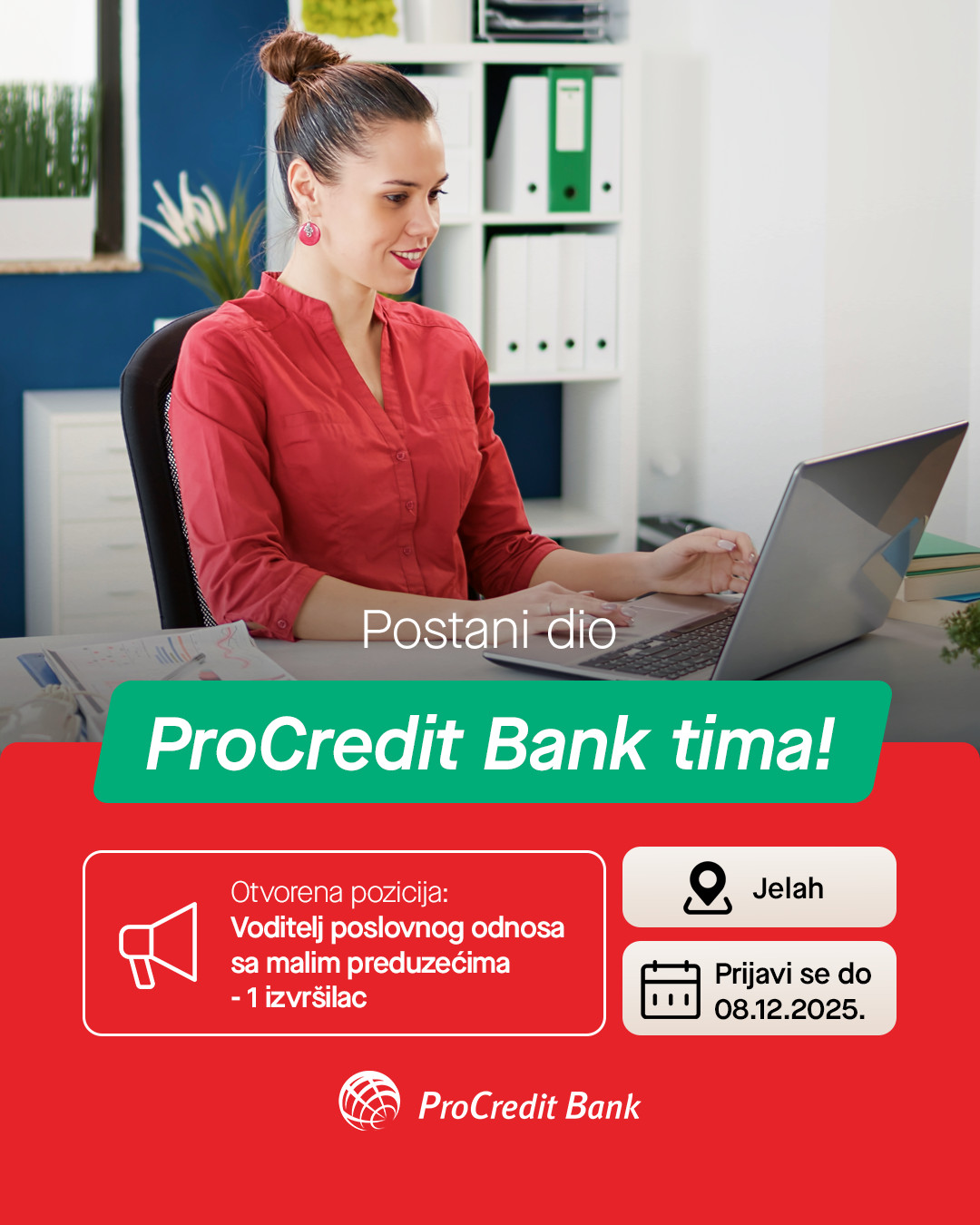 Voditelj poslovnog odnosa sa malim preduzećima (m/ž)