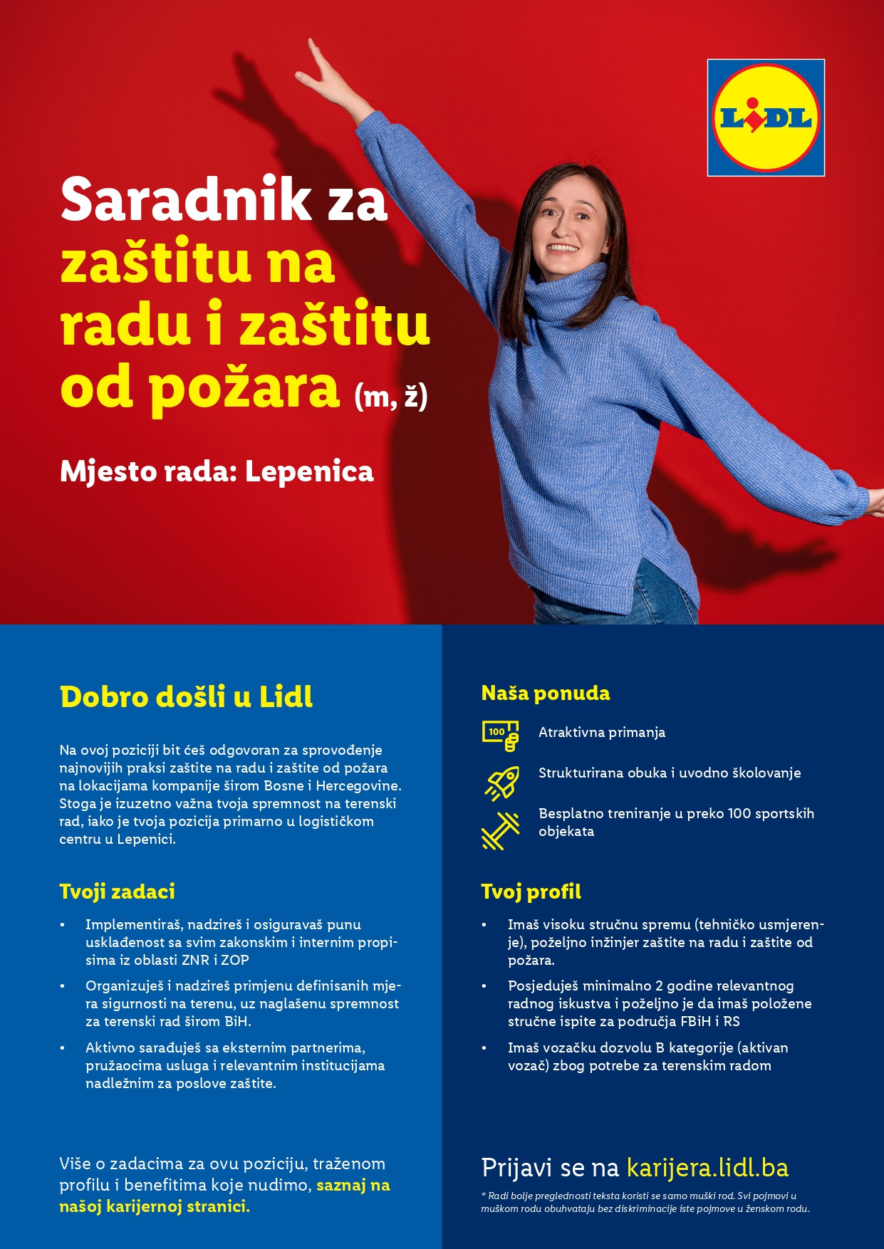 Saradnik za zaštitu na radu i zaštitu od požara (m/ž)