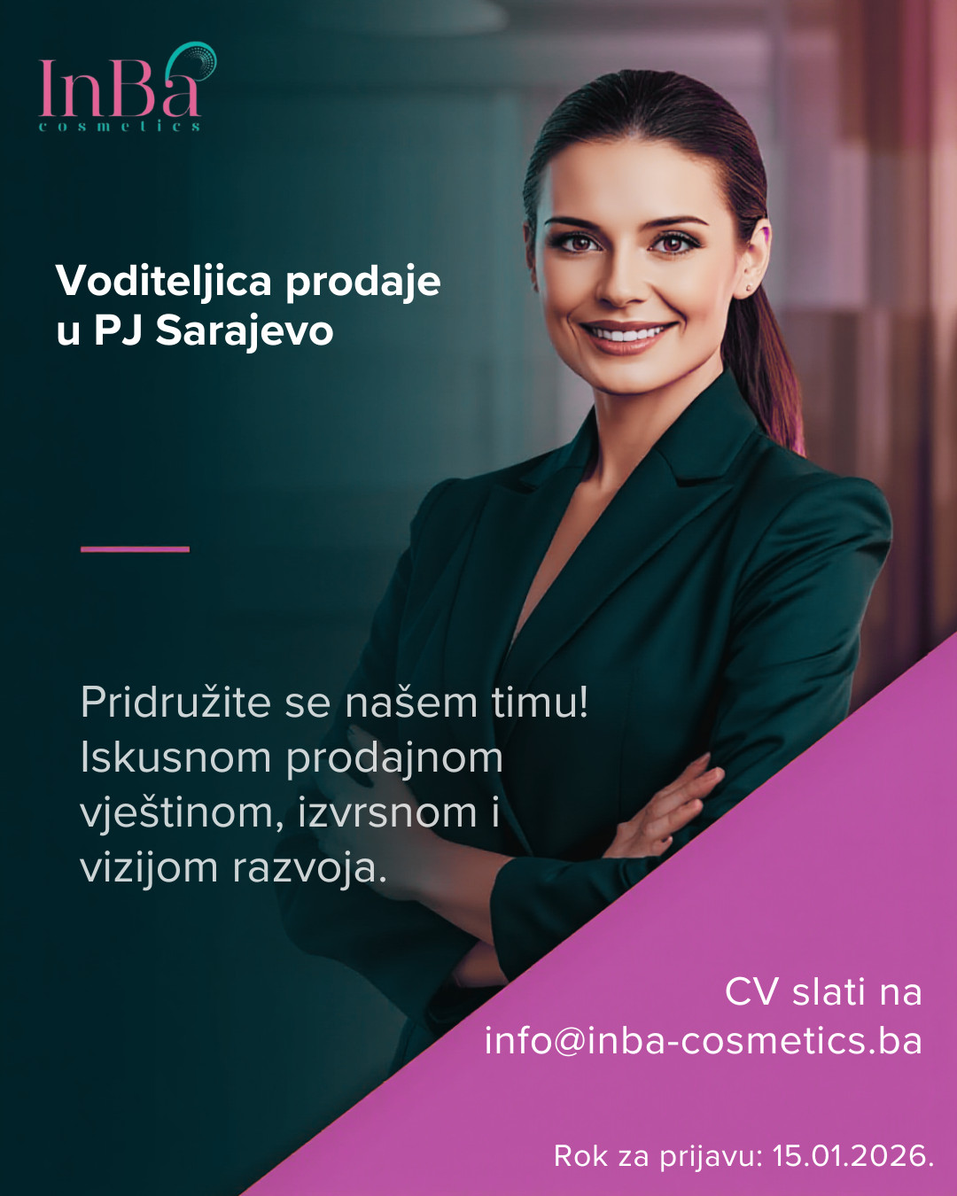 Voditeljica Prodaje u PJ Sarajevo - InBa Cosmetics (ž)