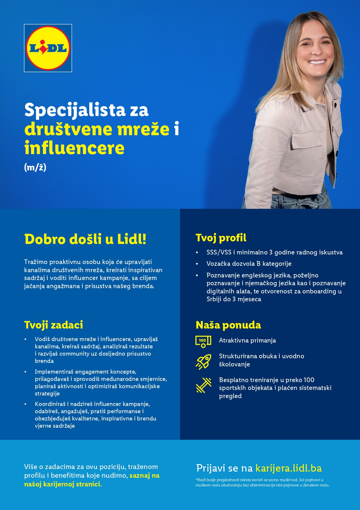 Specijalista za društvene mreže i influencere (m/ž)