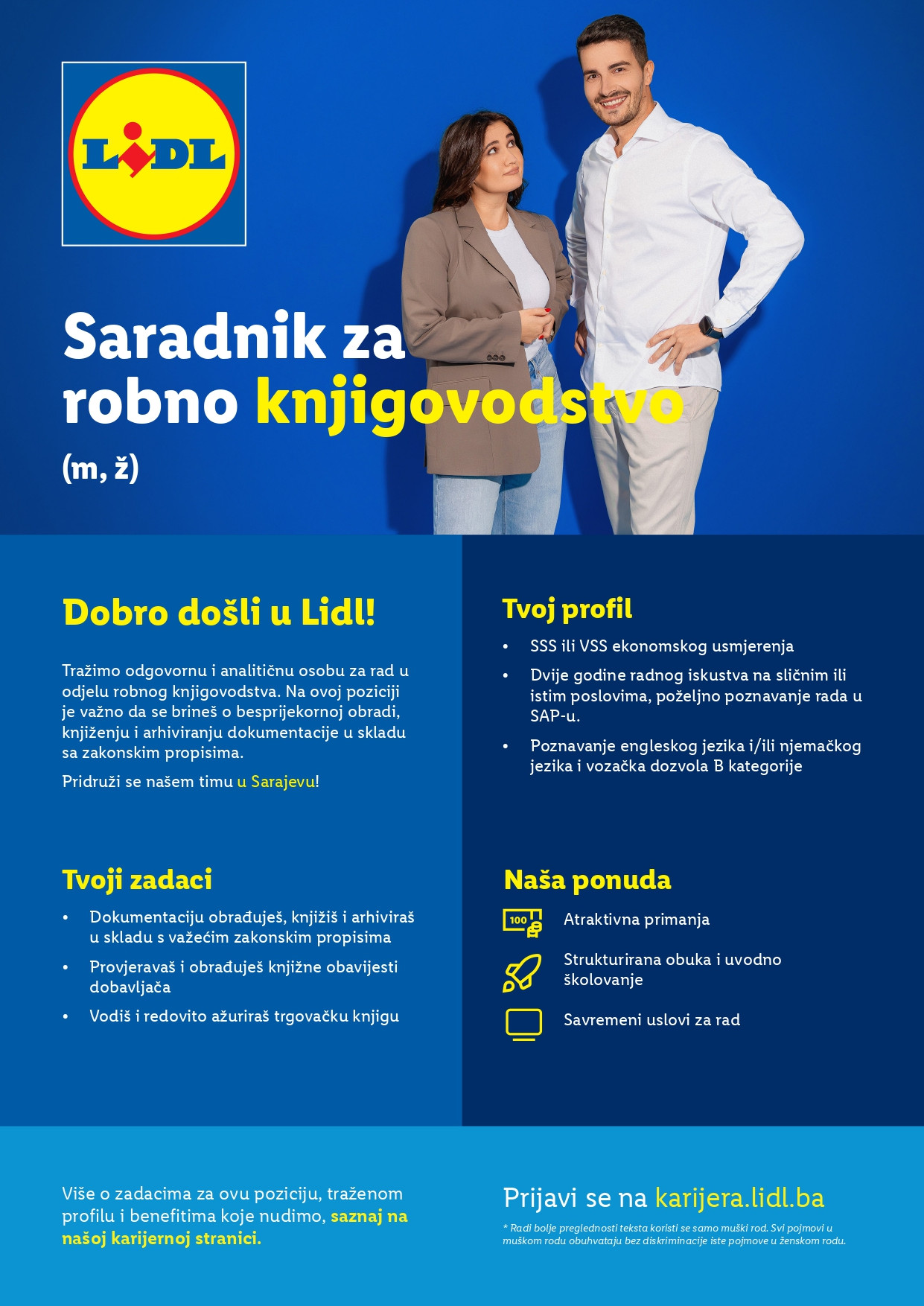 Saradnik za robno knjigovodstvo (m/ž)