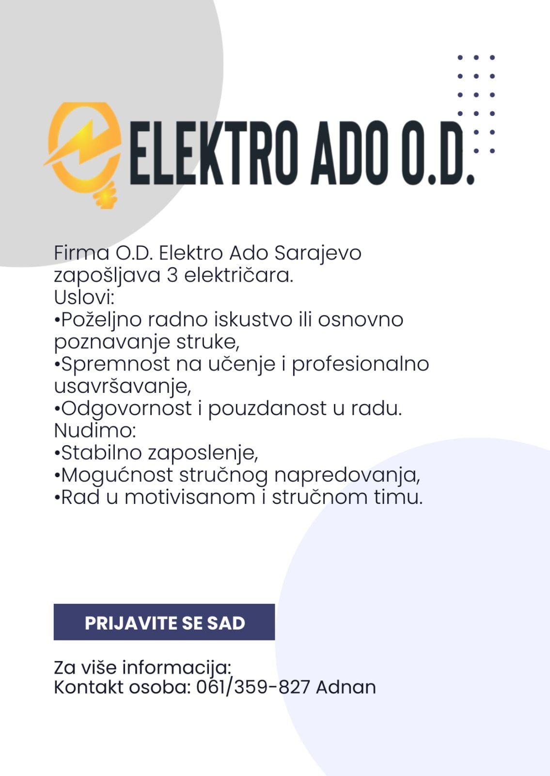 Električar (m)