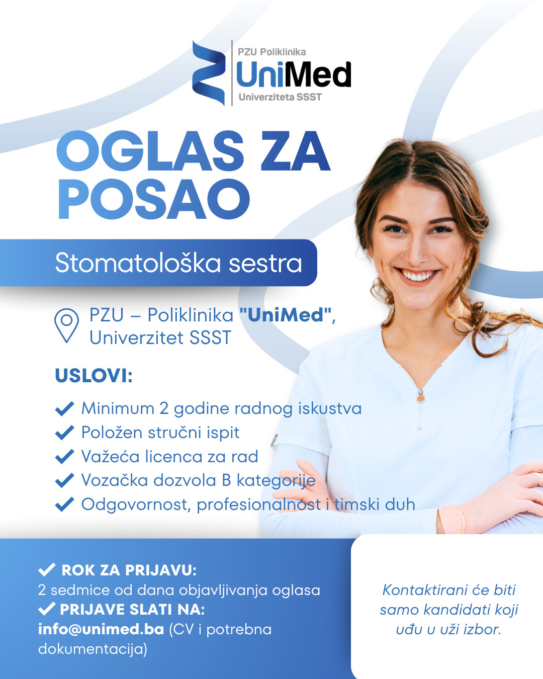 Stomatološka sestra (ž)