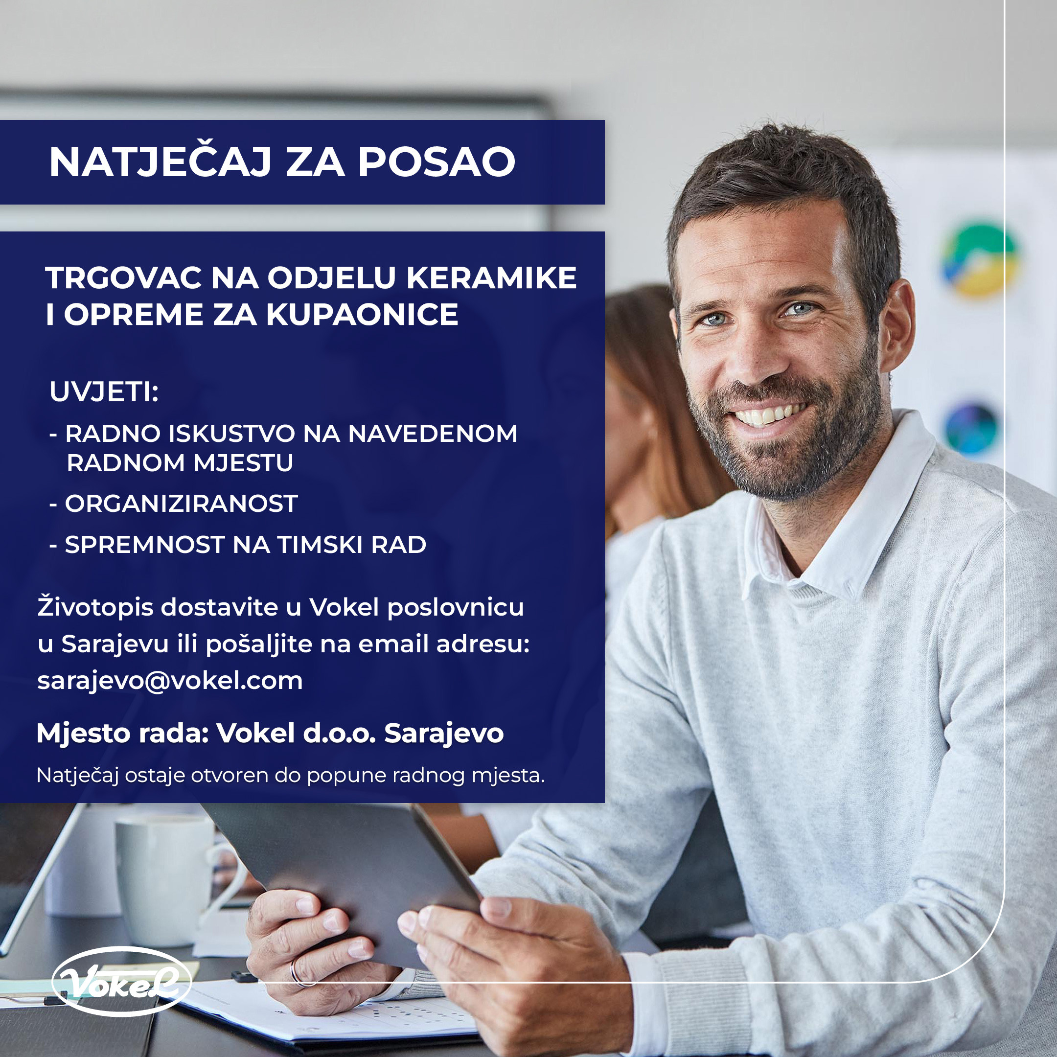 Trgovac na odjelu keramičkih pločica i opreme za kupaonice (m/ž)