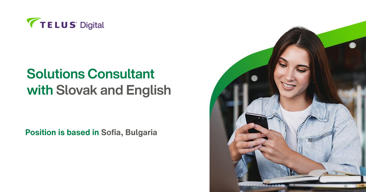Solutions Consultant with Slovak and English (m/f)