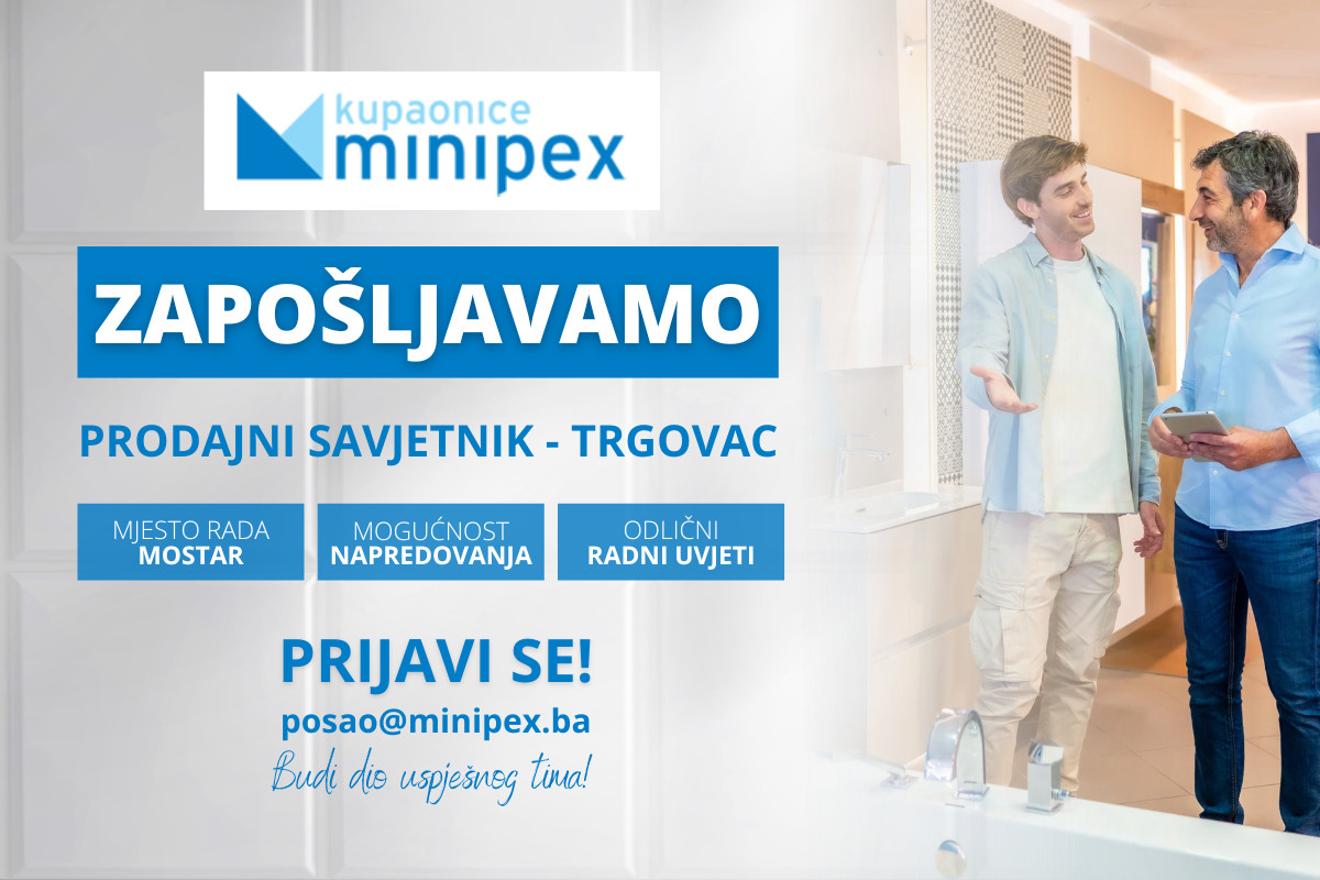 Trgovac - Prodajni savjetnik na odjelu keramike i sanitarija (m/ž)