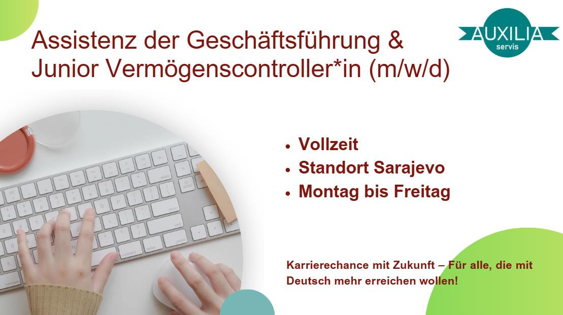 Assistenz der Geschäftsführung - Junior Vermögenscontroller*in (m/w/d)