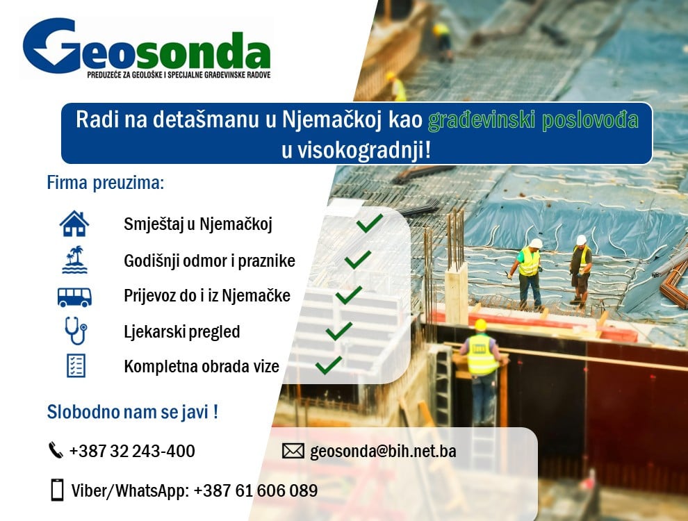 Građevinski poslovođa (m/ž)