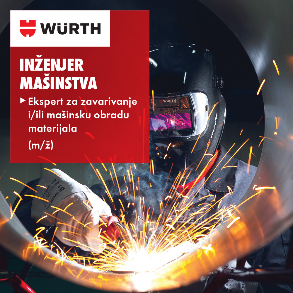 Inženjer mašinstva – ekspert za zavarivanje i/ili mašinsku obradu materijala (m/ž)