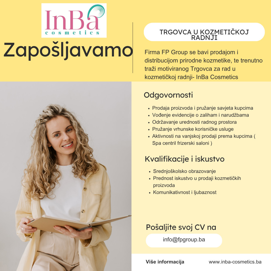 Trgovac u kozmetičkoj radnji (m/ž)