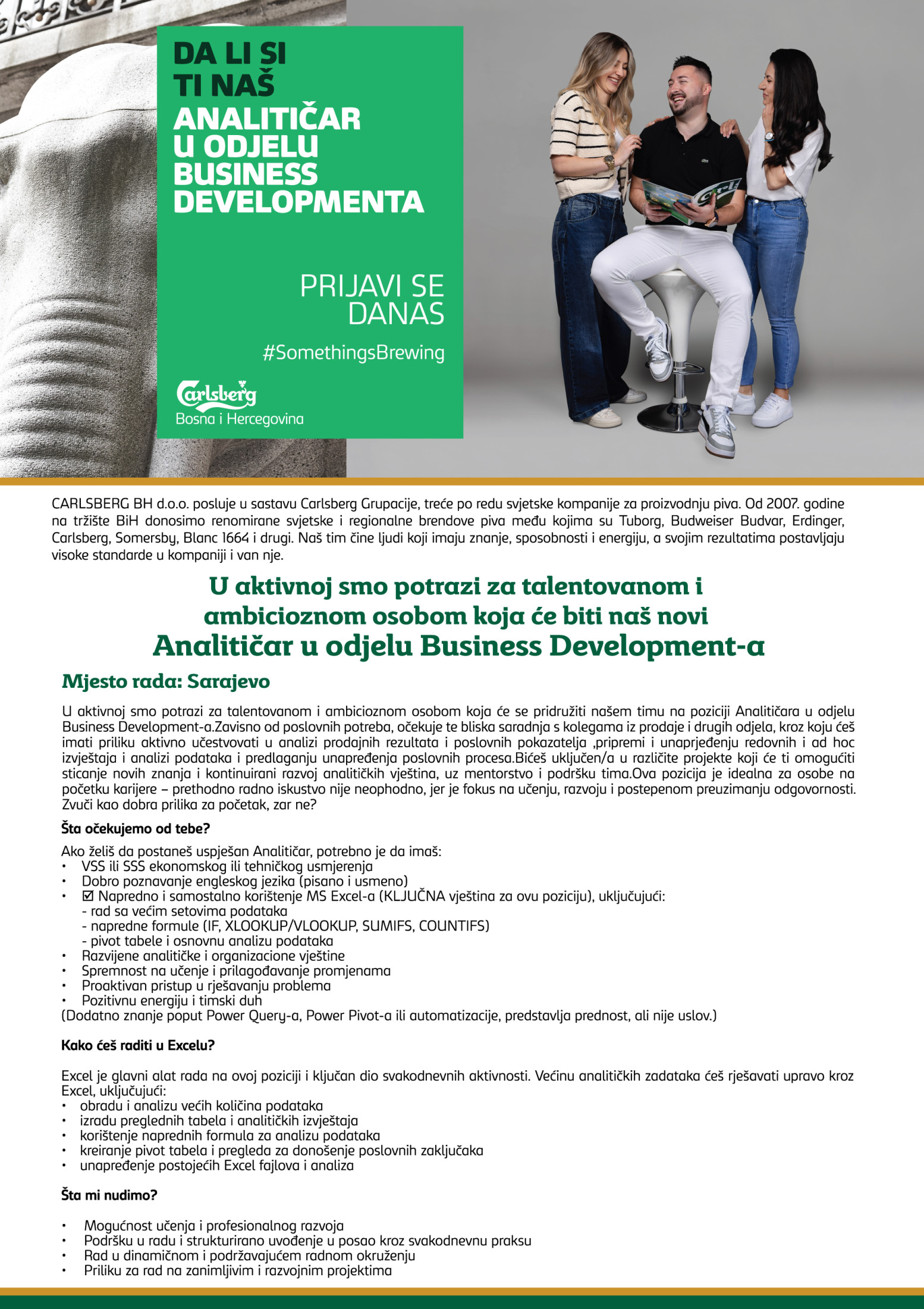 Analitičar u odjelu Business Development-a (m/ž)