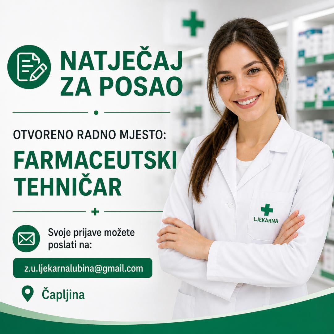 Farmaceutski tehničar (m/ž)