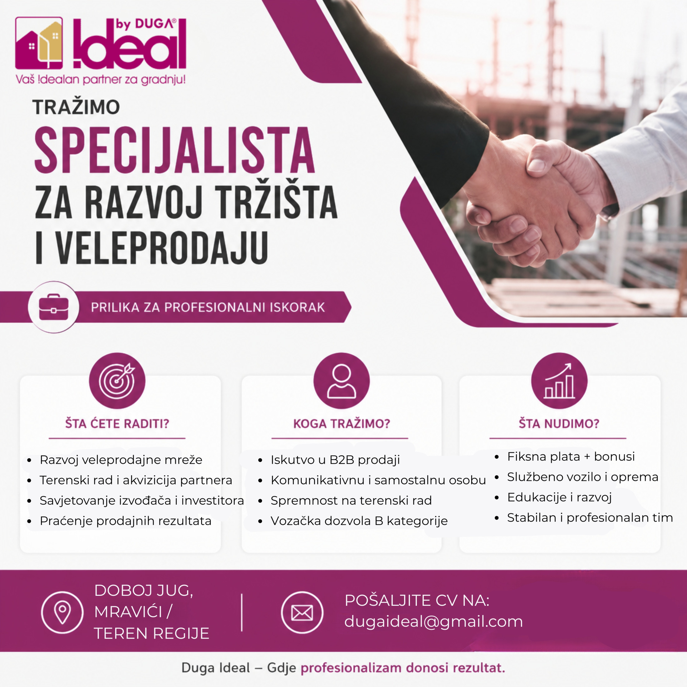 Specijalista za razvoj tržišta i veleprodaju (m/ž)