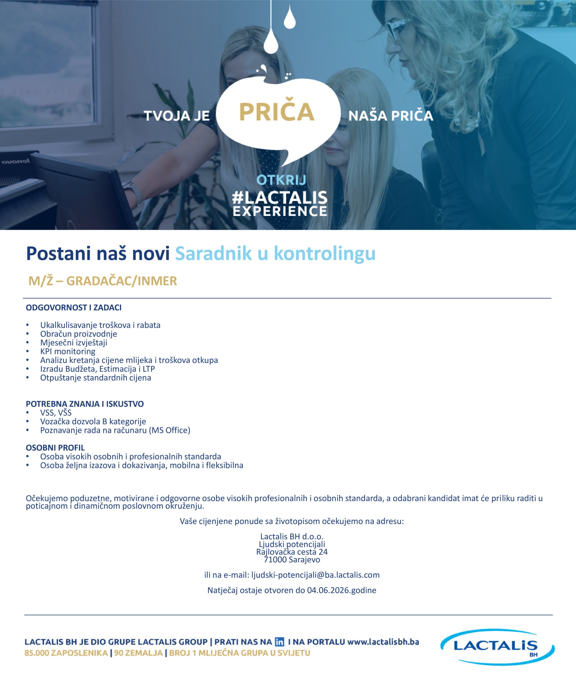 Saradnik u kontrolingu (m/ž)