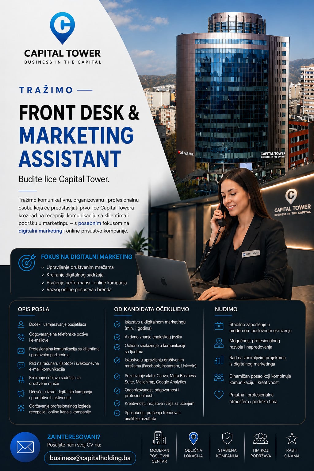 Front Desk & Marketing Assistant (m/ž)