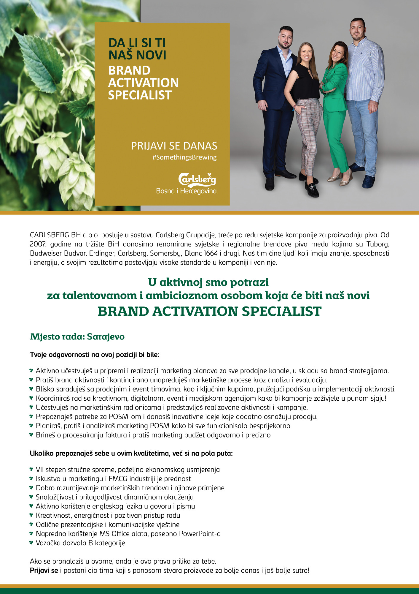 Brand Activation Specialist (m/ž)