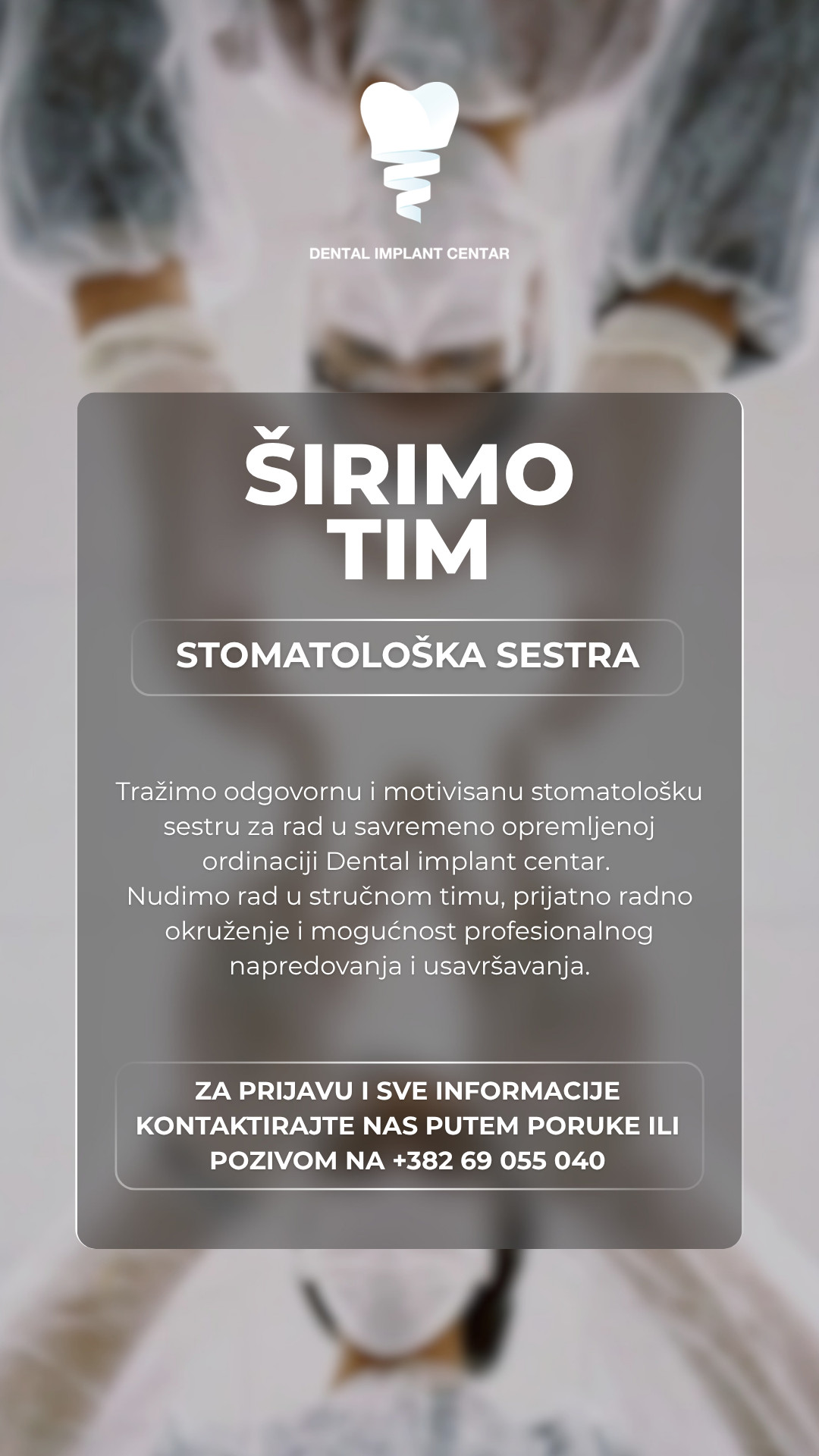 Stomatološka sestra (ž)