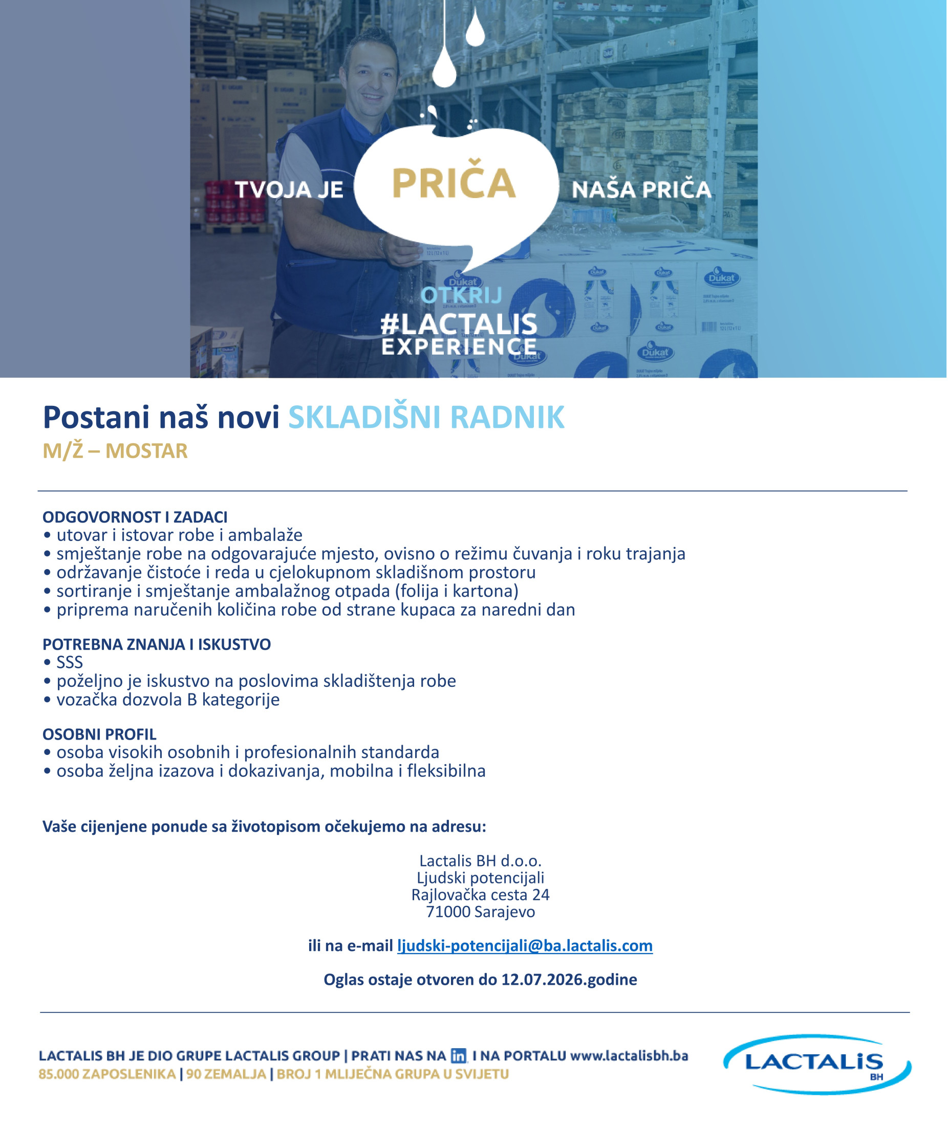 Skladišni radnik (m/ž)