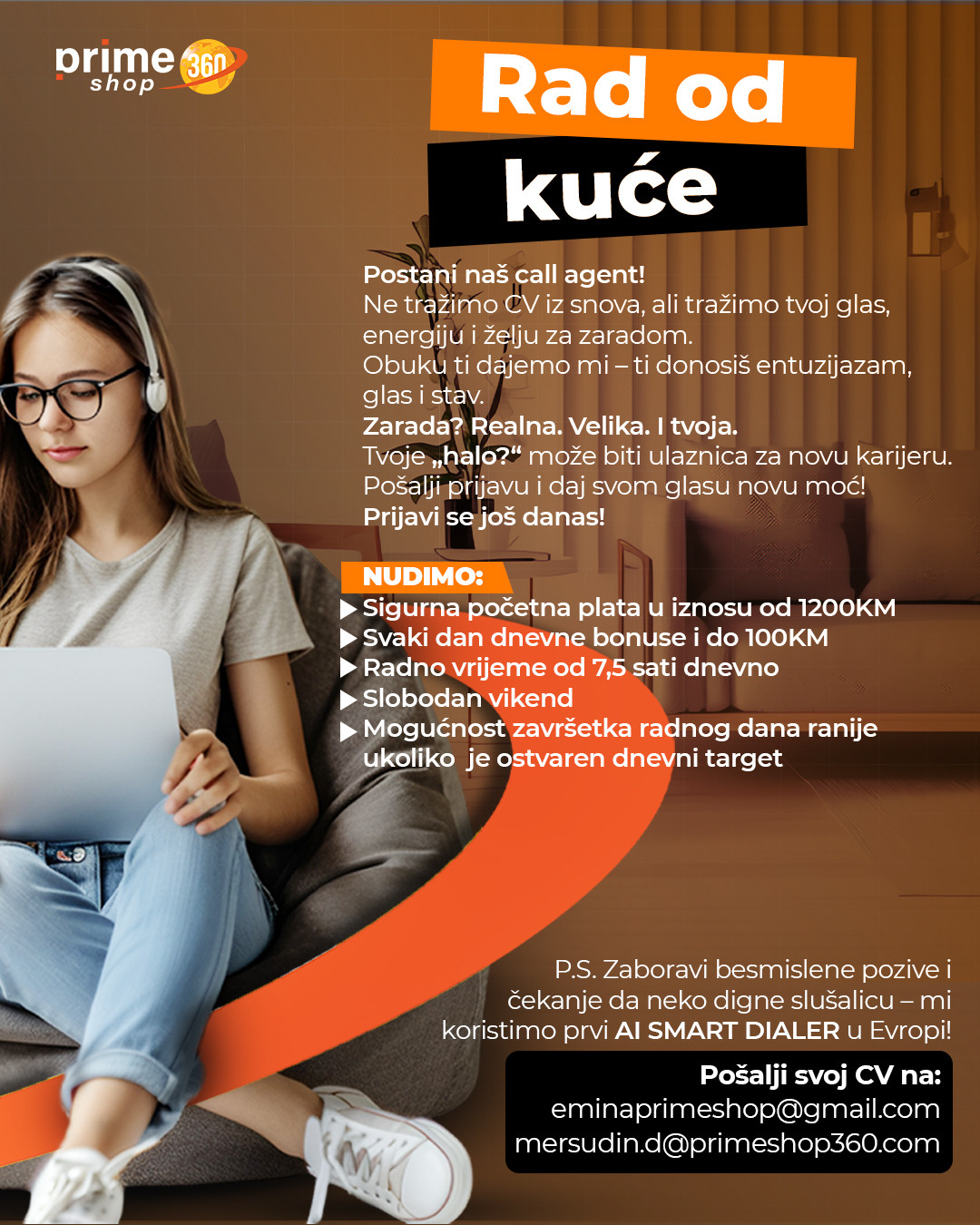 Prodajni agent - Rad od kuće (m/ž)