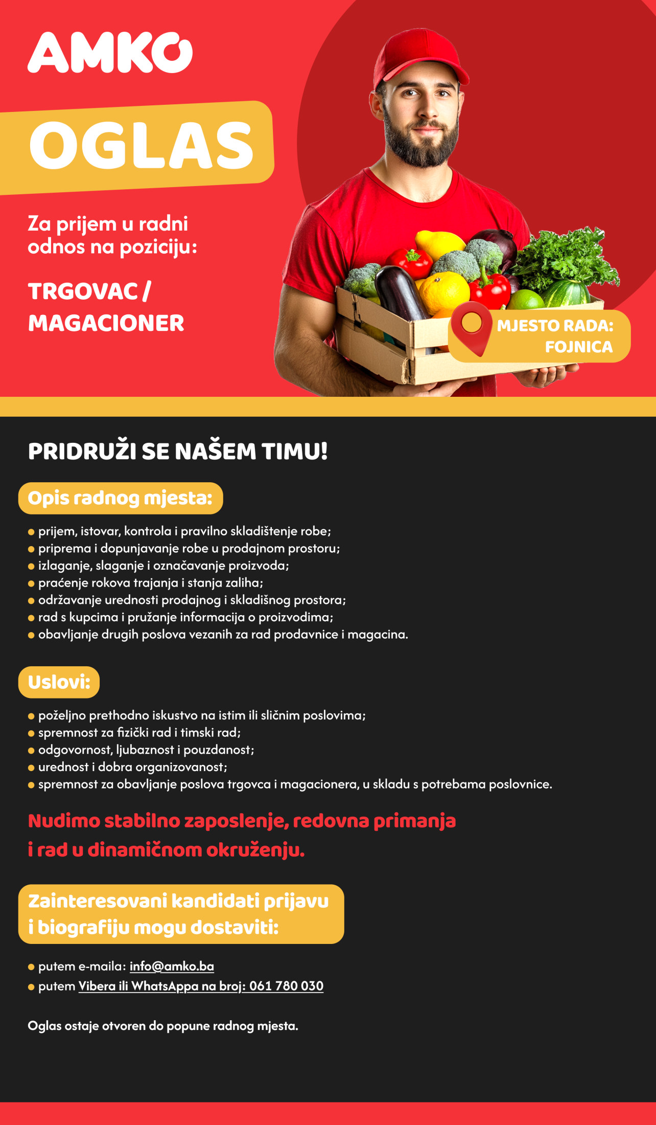 Trgovac - Magacioner (m/ž)