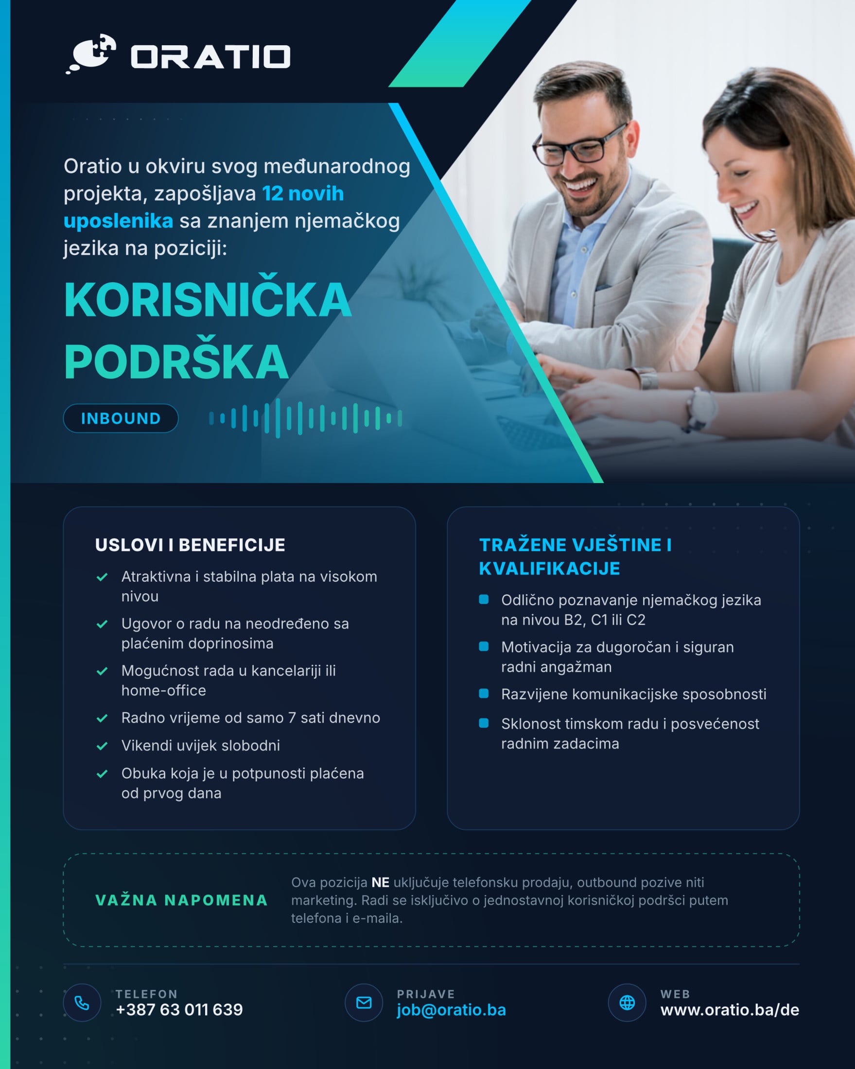 Korisnička podrška - Njemački jezik (m/ž)
