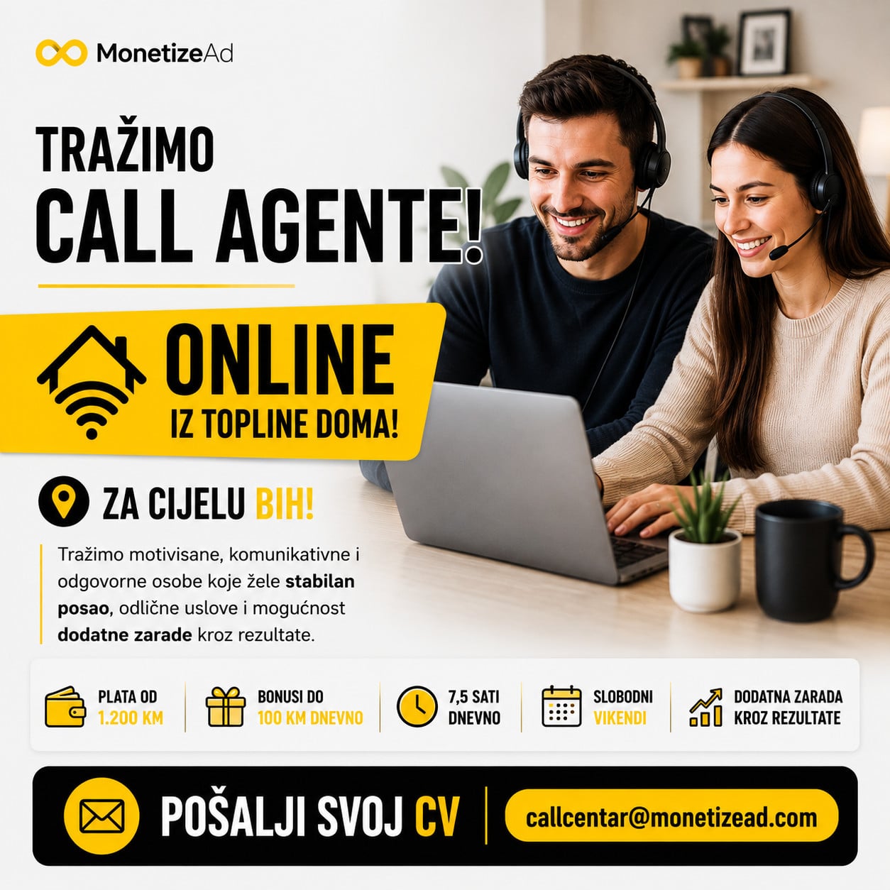 Call agent (m/ž)