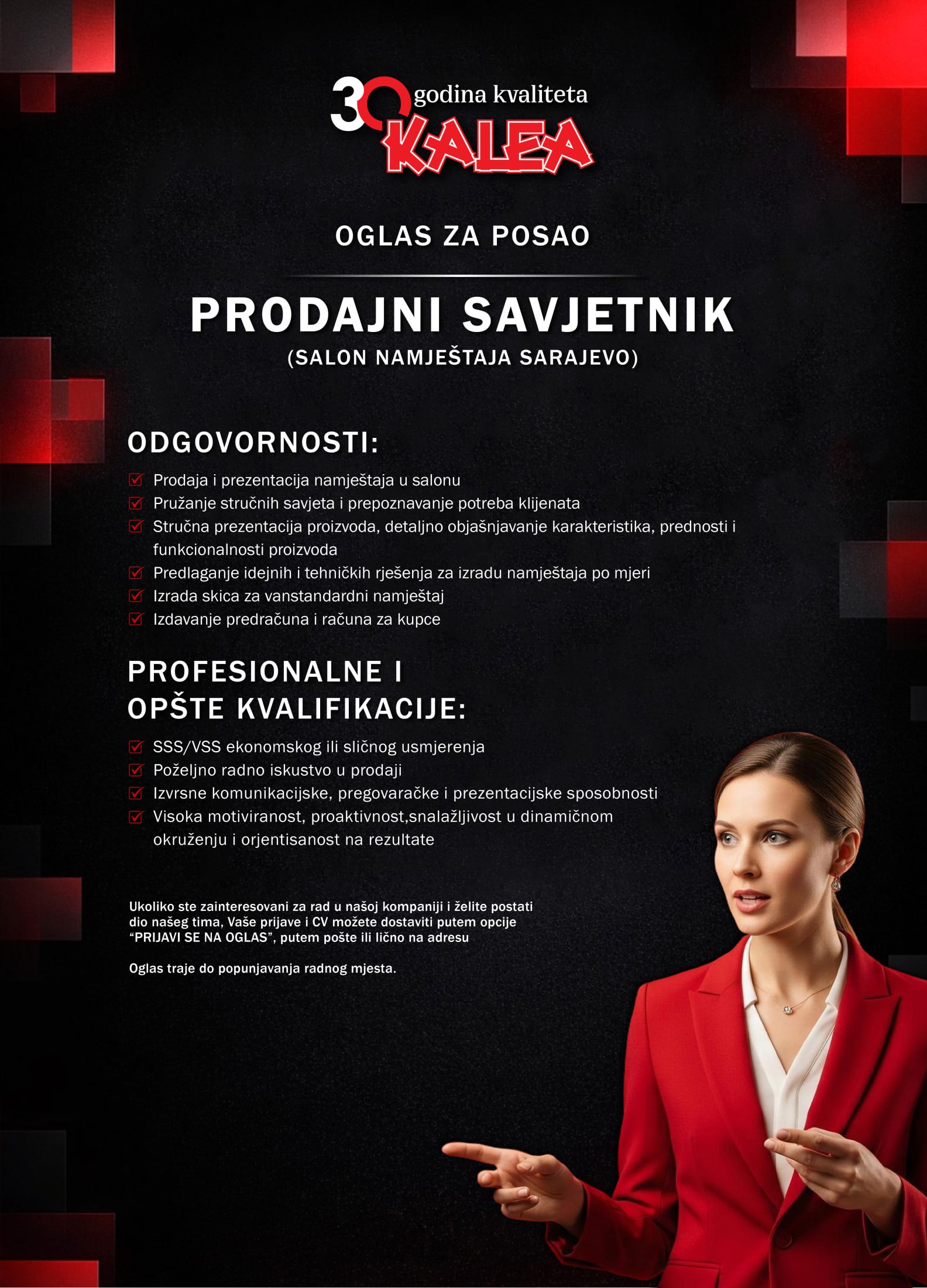 Prodajni savjetnik (m/ž)