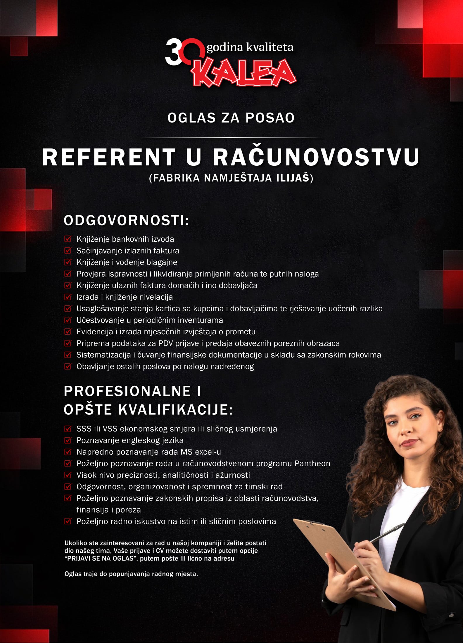 Referent u računovodstvu (m/ž)