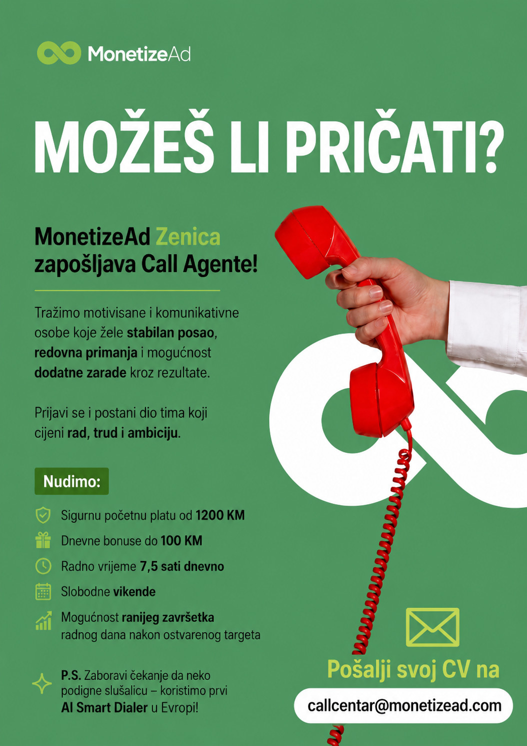 Agent u call centru (m/ž)
