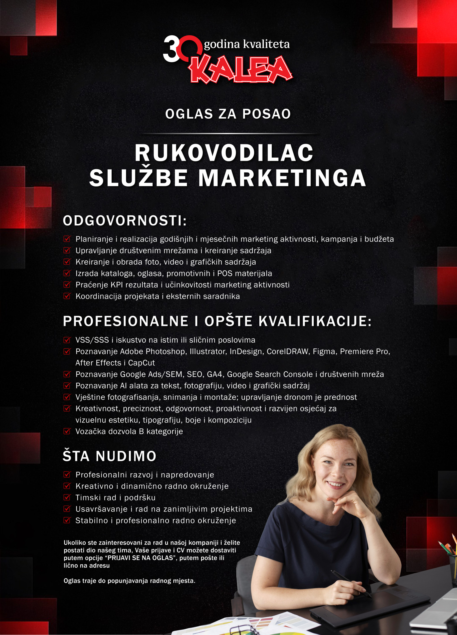 Rukovodilac službe marketinga (m/ž)